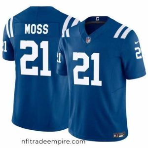 Superb Indianapolis Colts 21 Zack Moss Blue 2023 F.U.S.E  Vapor Untouchable Limited Stitched Football Jersey