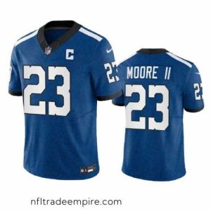 Superb Indianapolis Colts 23 Kenny Moore II Royal 2023 F.U.S.E Indiana Nights Limited Stitched Football Jersey