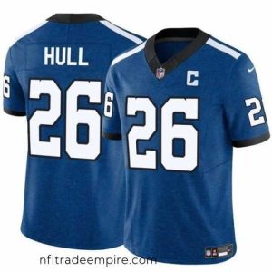 Enchanting Indianapolis Colts 26 Evan Hull Blue 2024 F.U.S.E  Throwback Vapor Limited Stitched Football Jersey