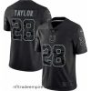 Superb Indianapolis Colts 28 Jonathan Taylor Black Reflective Limited Stitched Football Jersey