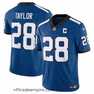 Enchanting Indianapolis Colts 28 Jonathan Taylor Royal 2023 F.U.S.E Indiana Nights Limited Stitched Football Jersey