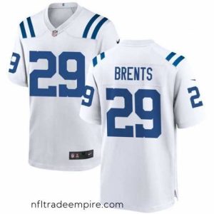 Charming Indianapolis Colts 29 JuJu Brents White Stitched Football Game Jersey