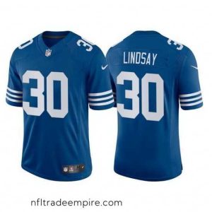 Stunning Indianapolis Colts 30 Phillip Lindsay New Blue Stitched Football Jersey