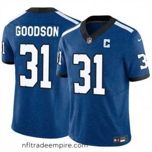 Enchanting Indianapolis Colts 31 Tyler Goodson Blue 2024 F.U.S.E Throwback Vapor Limited Stitched Football Jersey