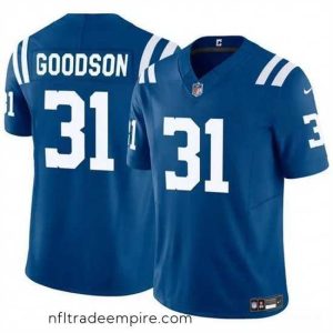 Charming Indianapolis Colts 31 Tyler Goodson Blue 2024 F.U.S.E Vapor Limited Stitched Football Jersey