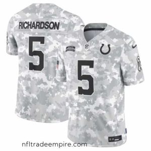 Irresistible Indianapolis Colts 5 Anthony Richardson 2024 Arctic Camo Salute To Service Limited Stitched Football Jersey