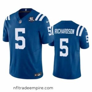 Enchanting Indianapolis Colts 5 Anthony Richardson Blue 2023 F.U.S.E 40th Anniversary Vapor Untouchable Stitched Football Jersey