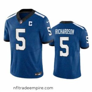 Superb Indianapolis Colts 5 Anthony Richardson Royal 2023 F.U.S.E Indiana Nights Limited Stitched Football Jersey