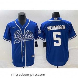Alluring Indianapolis Colts 5 Anthony Richardson Royal Cool Base Stitched Baseball Jersey