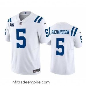Alluring Indianapolis Colts 5 Anthony Richardson White 2024 F.U.S.E  With 2 Star C Patch Vapor Limited Stitched Football Jersey