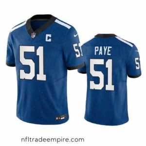 Alluring Indianapolis Colts 51 Kwity Paye Indiana Nights Royal 2023 F.U.S.E Indiana Nights Limited Stitched Football Jersey