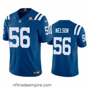 Alluring Indianapolis Colts 56 Quenton Nelson Blue 2023 F.U.S.E 40th Anniversary Vapor Untouchable Stitched Football Jersey