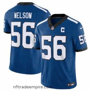 Charming Indianapolis Colts 56 Quenton Nelson Royal 2023 F.U.S.E Indiana Nights Limited Stitched Football Jersey