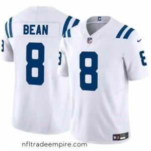 Superb Indianapolis Colts 8 Jason Bean White 2024 F.U.S.E  Vapor Limited Stitched Football Jersey
