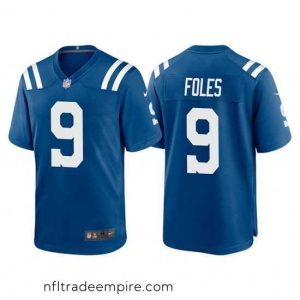 Superb Indianapolis Colts 9 Nick Foles Royal Stitched Game Jerseyy
