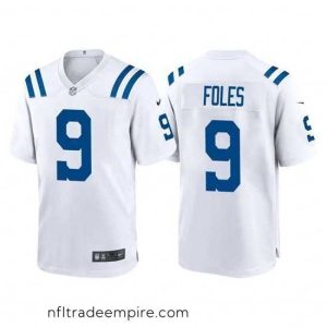 Superb Indianapolis Colts 9 Nick Foles White Stitched Game Jersey