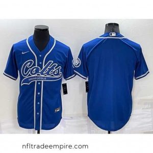 Irresistible Indianapolis Colts Blank Royal Cool Base Stitched Baseball Jersey