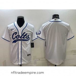 Enchanting Indianapolis Colts Blank White Cool Base Stitched Baseball Jersey
