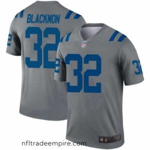 Superb Indianapolis Colts Julian Blackmon Inverted Jersey Gray Legend