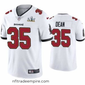 Magnificent Jamel Dean Buccaneers White Super Bowl Lv Vapor Limited Jersey