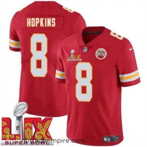 Irresistible Kansas City Chiefs DeAndre Hopkins #8 Red 2024 2025 Super Bowl LIX F.U.S.E Stitched Jersey