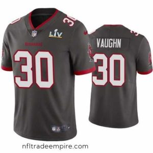 Alluring Ke'Shawn Vaughn Buccaneers Pewter Super Bowl Lv Vapor Limited Jersey