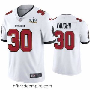 Alluring Ke'Shawn Vaughn Buccaneers White Super Bowl Lv Vapor Limited Jersey
