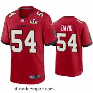 Stunning Lavonte David Buccaneers Red Super Bowl Lv Game Jersey