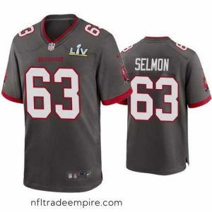Alluring Lee Roy Selmon Buccaneers Pewter Super Bowl Lv Game Jersey