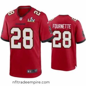 Alluring Leonard Fournette Buccaneers Red Super Bowl Lv Game Jersey