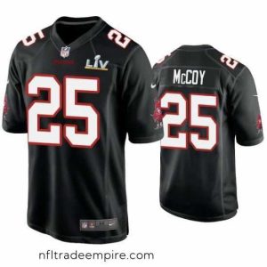 Charming Lesean Mccoy Buccaneers Black Super Bowl Lv Game Fashion Jersey