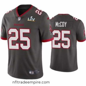Exquisite Lesean Mccoy Buccaneers Pewter Super Bowl Lv Vapor Limited Jersey
