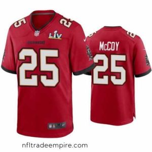 Charming Lesean Mccoy Buccaneers Red Super Bowl Lv Game Jersey