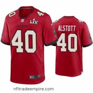 Charming Mike Alstott Buccaneers Red Super Bowl Lv Game Jersey