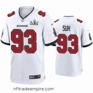 Charming Ndamukong Suh Buccaneers White Super Bowl Lv Game Jersey