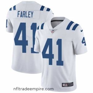 Gorgeous Nike Colts #41 Matthias Farley White Stitched NFL Vapor Untouchable Limited Jersey