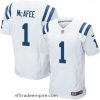 Stunning Nike Indianapolis Colts 1 Pat McAfee Elite White NFL Jersey