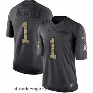 Charming Nike Indianapolis Colts 1 Pat McAfee Limited Black 2016 Salute to Service NFL Jersey
