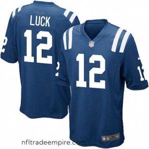 Alluring Nike Indianapolis Colts 12 Andrew Luck Game Royal Blue Team Color NFL Jersey