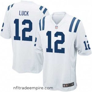 Magnificent Nike Indianapolis Colts 12 Andrew Luck Game White NFL Jersey
