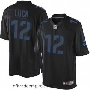 Delightful Nike Indianapolis Colts 12 Andrew Luck Limited Black Impact NFL Jersey
