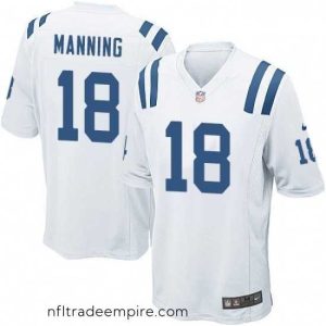 Delightful Nike Indianapolis Colts 18 Peyton Manning Game White NFL Jersey