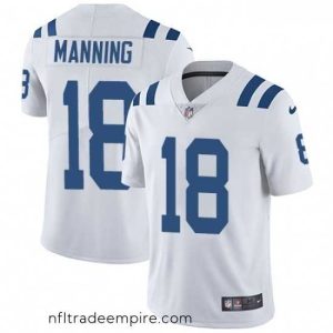 Superb Nike Indianapolis Colts 18 Peyton Manning White Vapor Untouchable Limited Player NFL Jersey