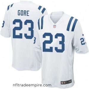 Stunning Nike Indianapolis Colts 23 Frank Gore Game White NFL Jersey