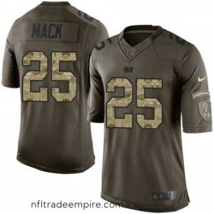 Stunning Nike Indianapolis Colts 25 Marlon Mack Limited Green Salute to Service NFL Jersey