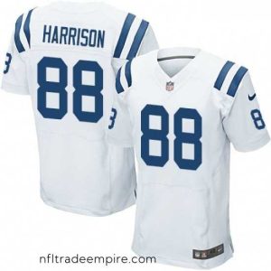 Irresistible Nike Indianapolis Colts 88 Marvin Harrison Elite White NFL Jersey