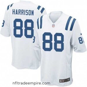 Stunning Nike Indianapolis Colts 88 Marvin Harrison Game White NFL Jersey
