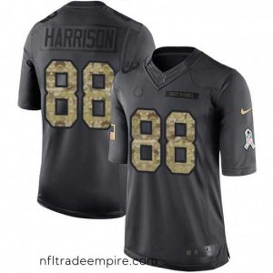 Superb Nike Indianapolis Colts 88 Marvin Harrison Limited Black 2016 Salute to Service NFL Jersey