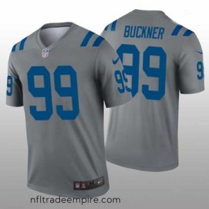Superb Nike Indianapolis Colts 99 Deforest Buckner Nike Gray Inverted Legend Jersey
