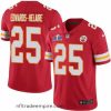 Alluring Nike Kansas City Chiefs 25 Clyde Edwards Helaire Red Team Color Bound Stitched NFL Vapor Untouchable Limited 2024 Super Bowl LVIII Jersey